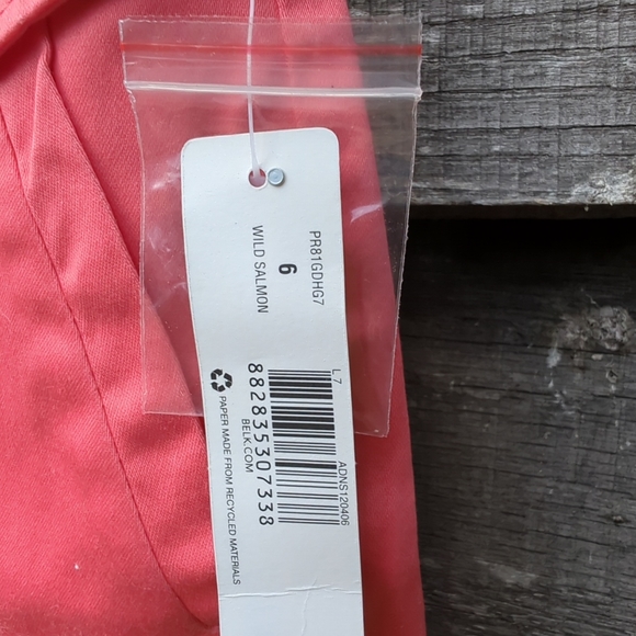 NWT New Directions Womens Classic Fit Chinos Wild Salmon Color Size 6 New - Picture 12 of 12